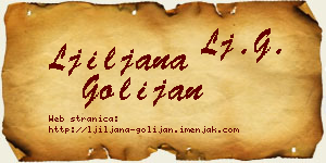 Ljiljana Golijan vizit kartica